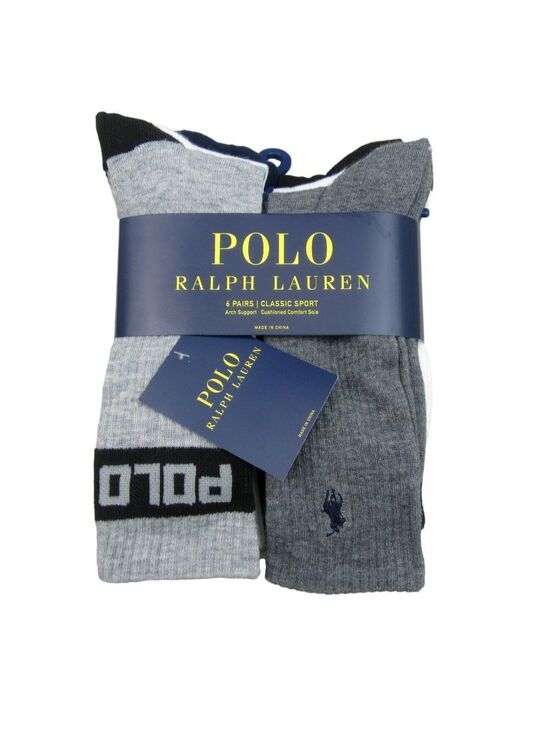 Polo Ralph Lauren Other - Polo Ralph Lauren Classic Sport Crew Socks 6 Pack Mens Size 6-13 Multi Color NEW